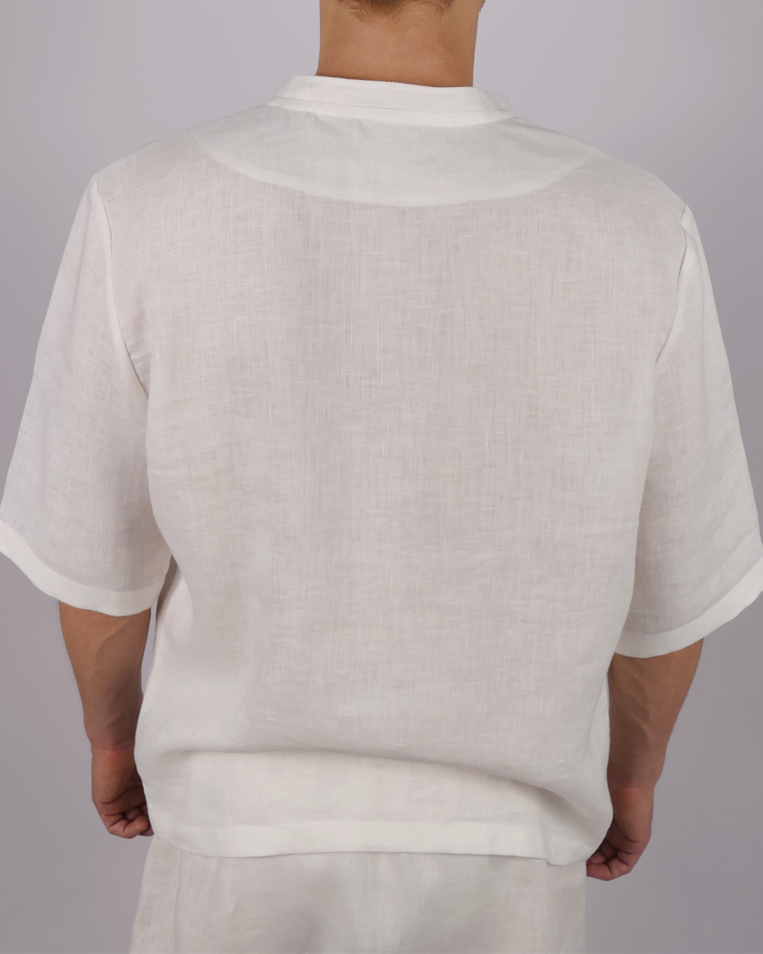 Leinen Poloshirt Neyara - rote Akzente