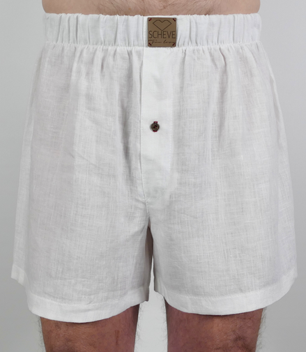 Leinen Boxers Vaeya - rote Akzente