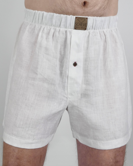 Leinen Boxers Vaeya - rote Akzente