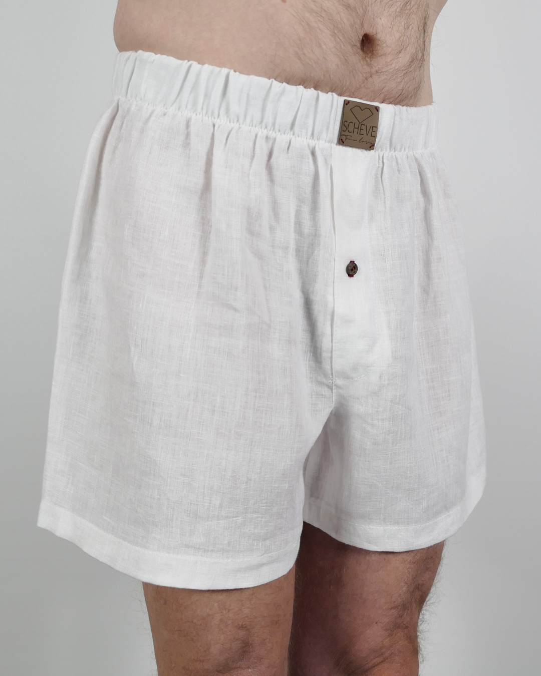 Leinen Boxers Vaeya - rote Akzente