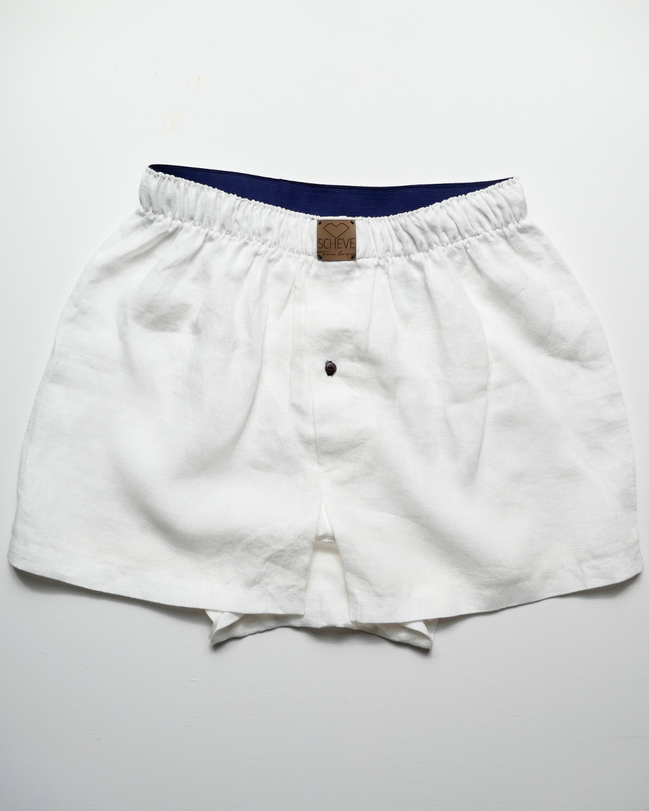 Leinen Boxers Vaeya - blaue Akzente