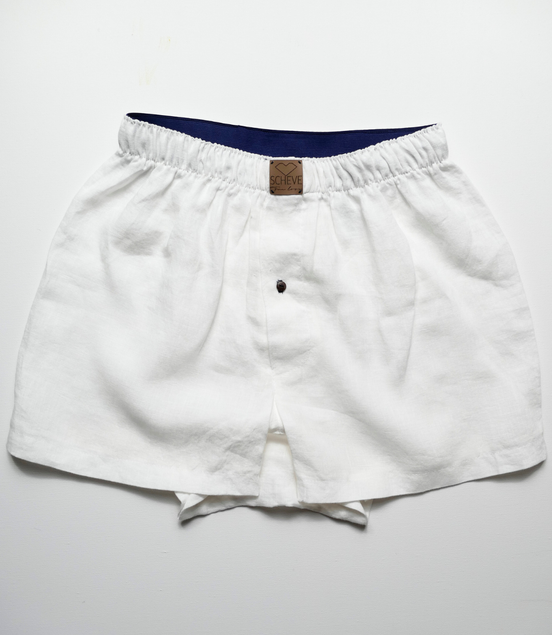 Leinen Boxers Vaeya - blaue Akzente