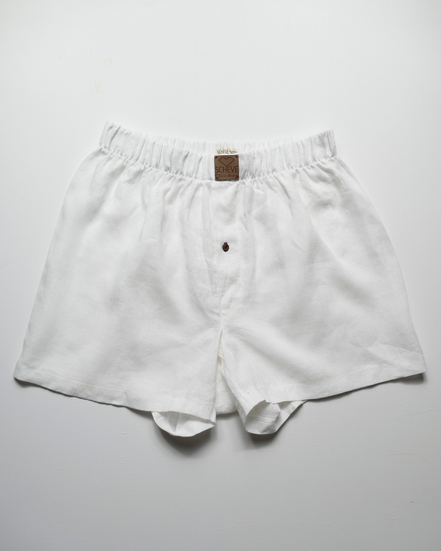 Leinen Boxers Vaeya - rote Akzente