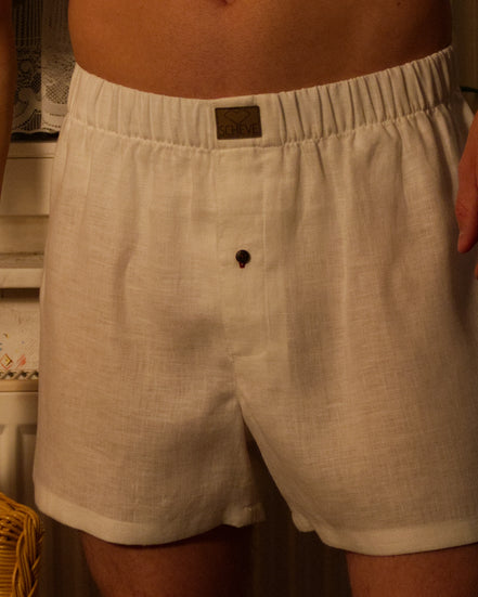 Leinen Boxers Vaeya - rote Akzente