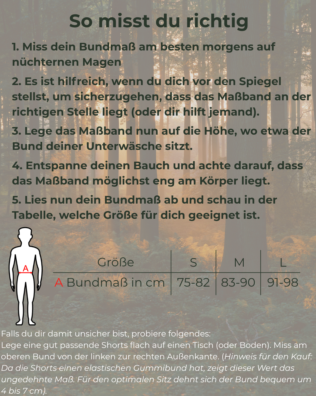 Größentabelle für SCHEVE Herren Pyjama Boxershorts mit Anleitung wie man richtig misst